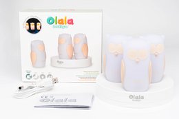 Path of Light - Côme, Charles & Camille Owls - Induktionsopladning - Hvid