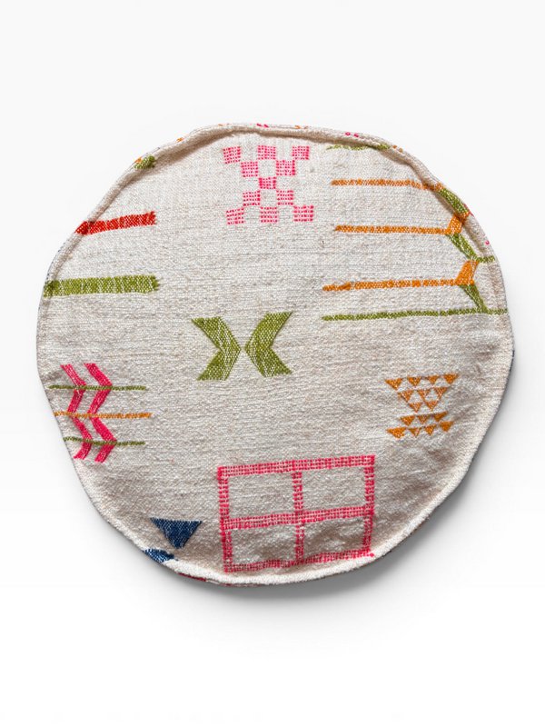 Coussin de sol - Ligne Colorée Ronde - Yalia