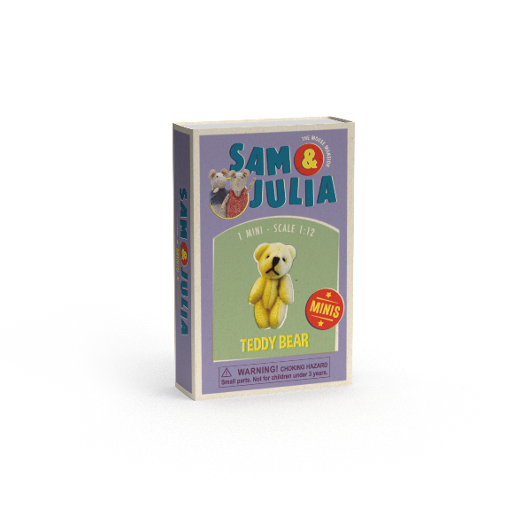 Minis - Teddy bear - scale 1:12 - Sam & Julia - The Mouse House