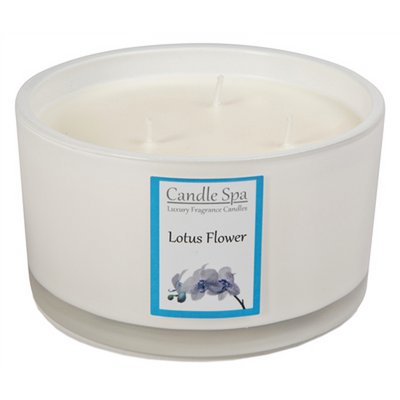 Bougie 3 mèches de luxe Candle Spa - Fleur de lotus