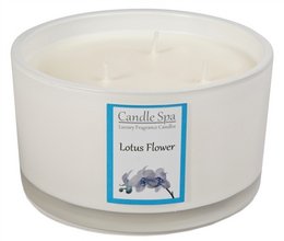 Candle Spa Vela de lujo de 3 mechas - Flor de loto