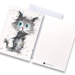 Card cat color with envelope