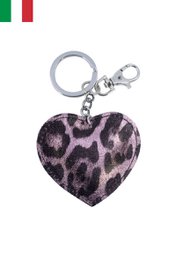 Llavero de piel de vacuno en forma de corazón Made in Italy ITPCL