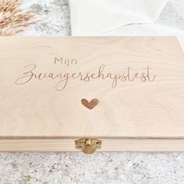 Mi prueba de embarazo - caja de madera