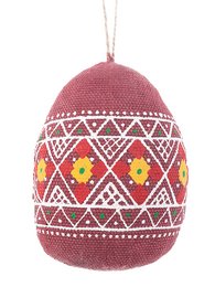 Hand-painted Easter Egg (bordo)