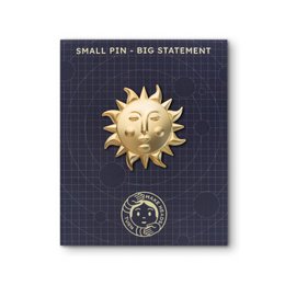 Golden Metal Pin "Sun"