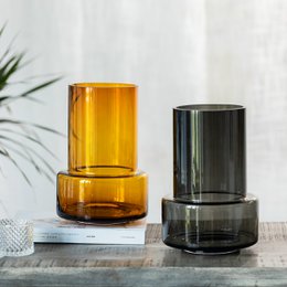 Modern retro design vase, deep gray color, TYLER12GR