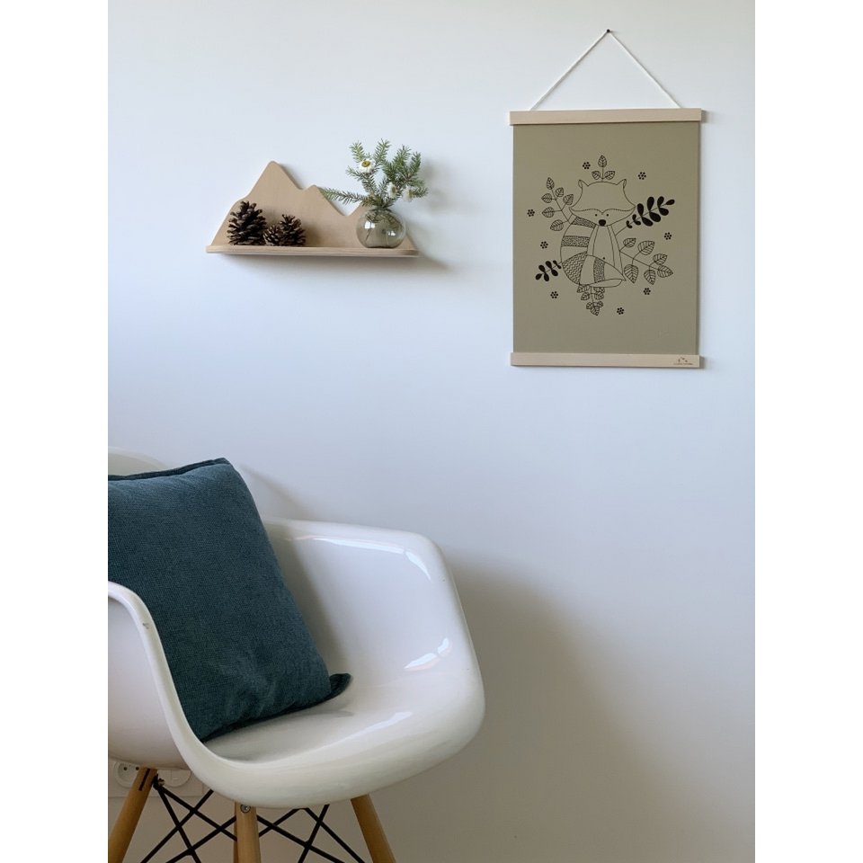 Gold paper poster - The raccoon