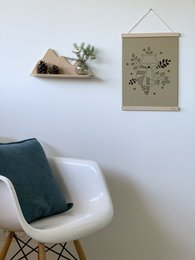 Gold paper poster - The raccoon