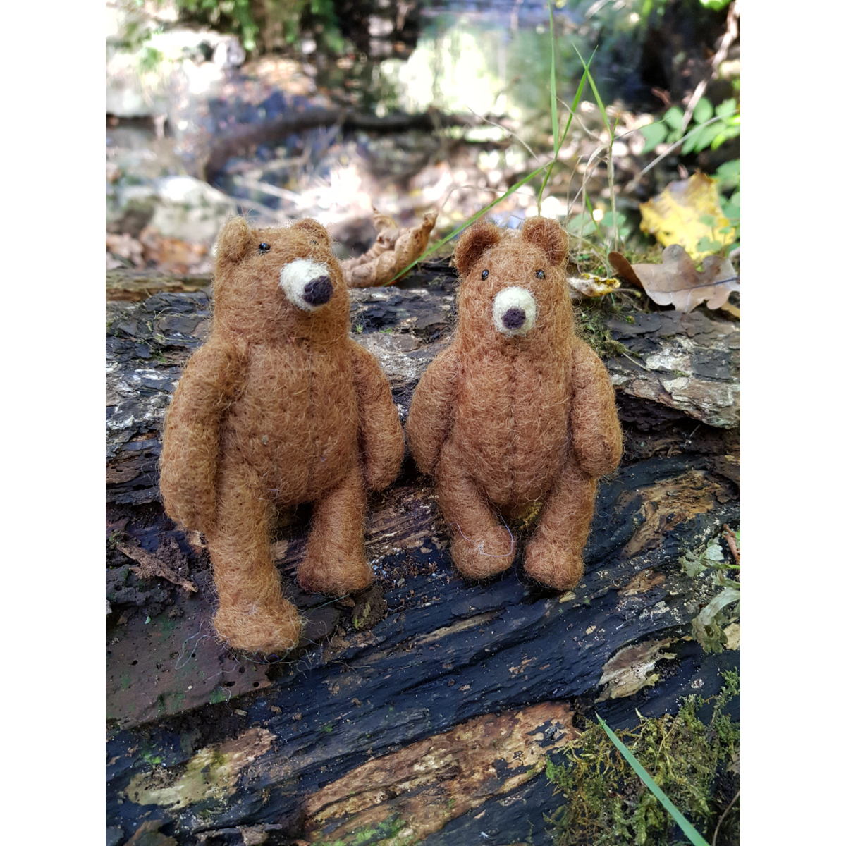 Handmade Felt Grizzly Bear Hanging Felt Decoration