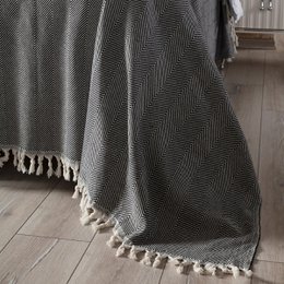 Copriletto a spina di pesce - Cotone turco di lusso (200x240 cm)