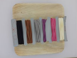 Trendy cord #28 - a DIY craft kit featuring a variety of colorful cords in black, brown, gray, purple, and pink shades.
