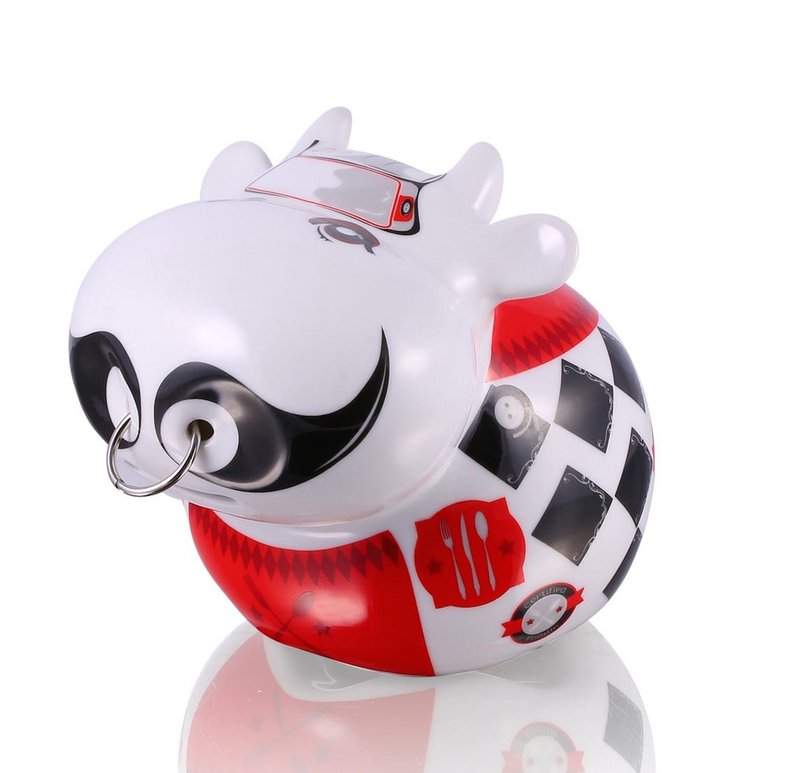 Big Money Bank, sparegris, porcelæn, Cow Chef