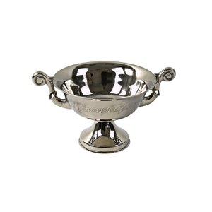 Champagne bowl, silver, aluminum, 39x28x 20 cm