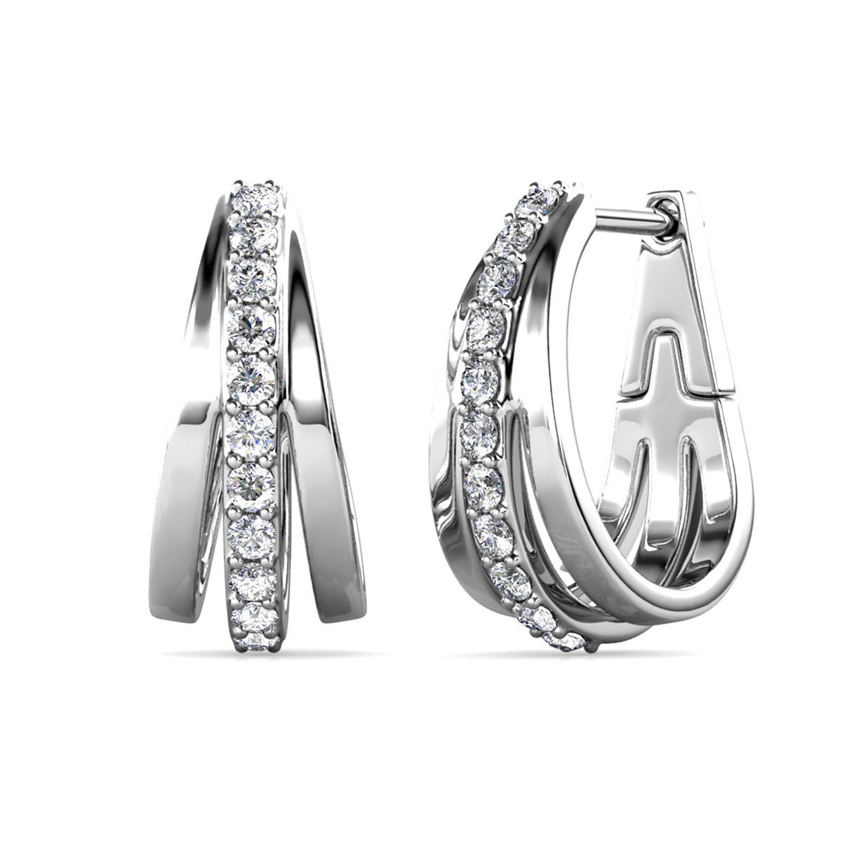 Aurielle Creolen – Silber und Kristall