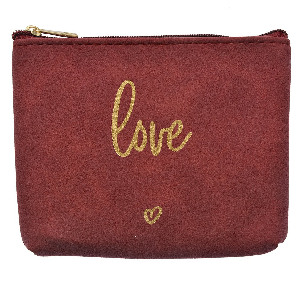 Toilet bag ladies 13x1x10 cm red synthetic