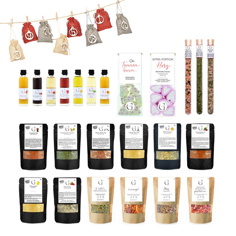 Advent calendar set for cooking pleasures