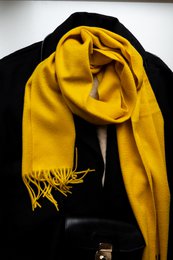 Fin vævet - 100% cashmere vævet tørklæde med frynser