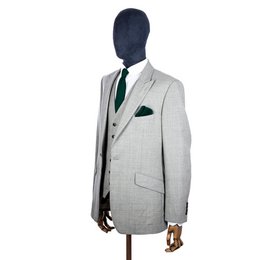 Green knitted tie and pocket square set