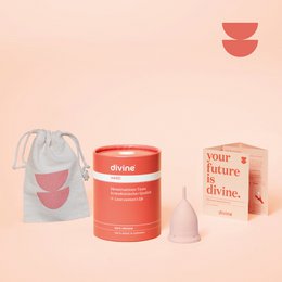 guddommelig menstruationskop I Hard l Pretty in Pink l Størrelse L