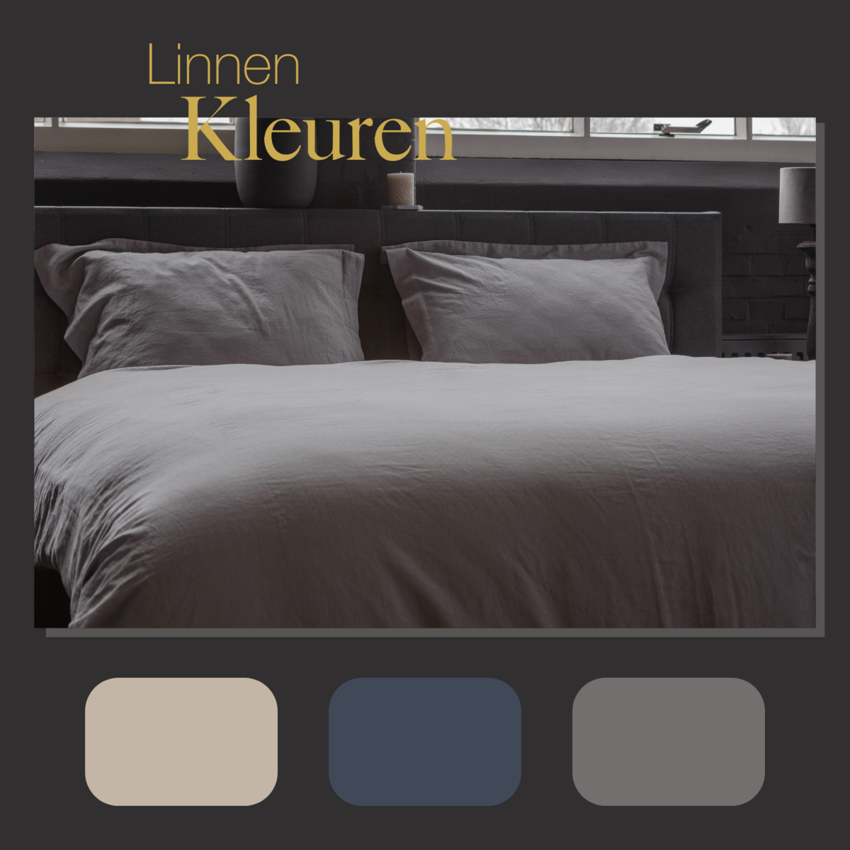 Linen Duvet Cover Set Cloudy Gray