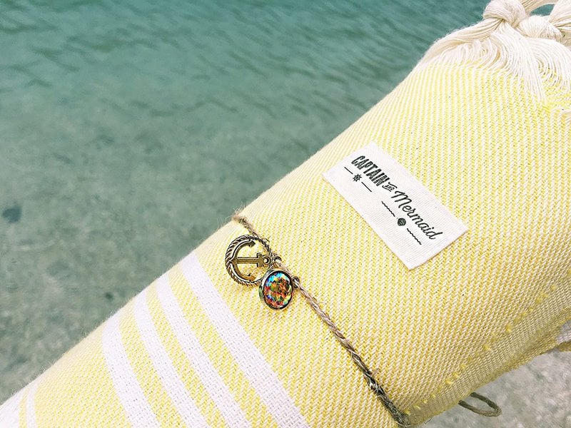 Fouta 100% Coton Jaune 170x100