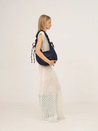 Sappy White Knit Maxi Kjole