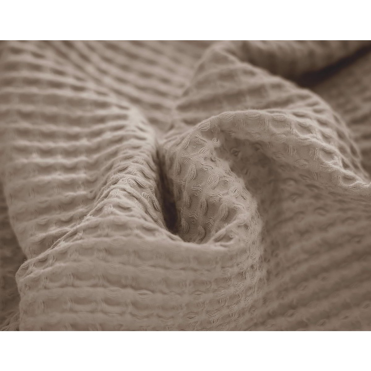 Bed linen with waffle structure 3-part: duvet cover 200x200cm + 2x pillow cover 80x80cm