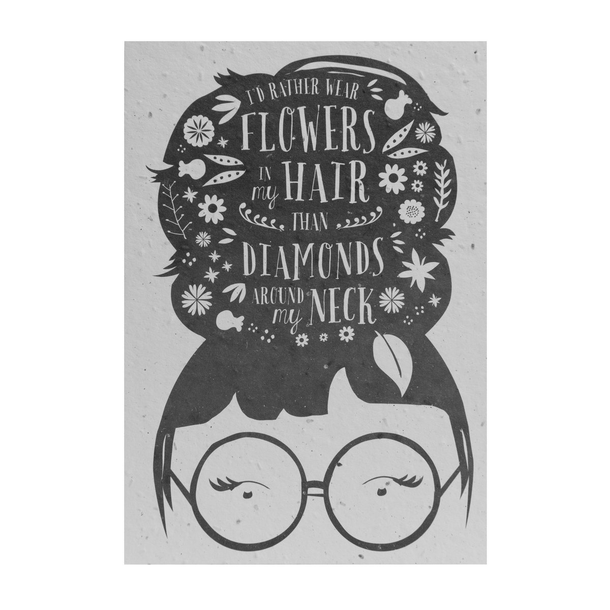 Send and Grow postcard - I'd rather wear flowers