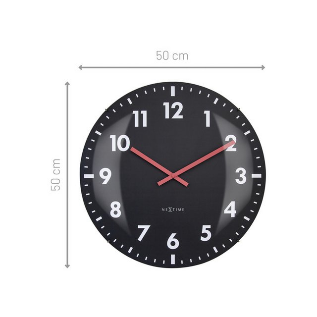 Zegar ścienny NeXtime Duomo 50 cm czarny