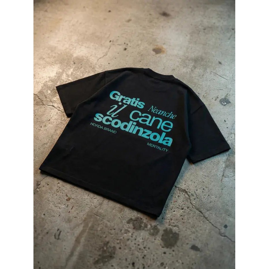 Not Free T-Shirt Nera 100% Cotone Made in Italy | Horda Brand