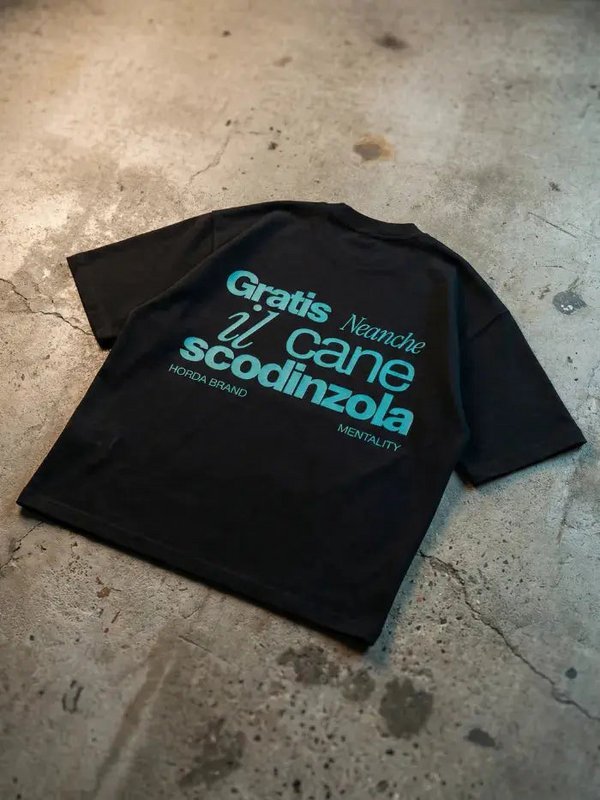 Not Free T-Shirt Nera 100% Cotone Made in Italy | Horda Brand