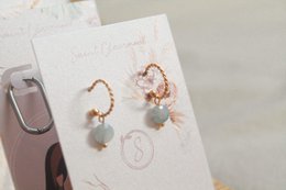 Øreringe Aquamarine - Guld