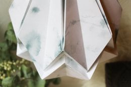 Papierowa lampa wisząca Origami - Zimowy wzór - rozmiar M