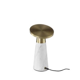 Bordlampe i calacatta marmor og forgyldt poleret stål