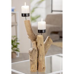 Fyrfadsstage naturfarve H. 25 cm, VE 6