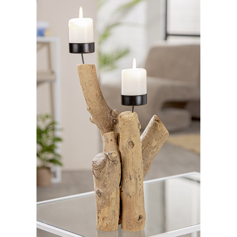 Fyrfadsstage naturfarve H. 25 cm, VE 6