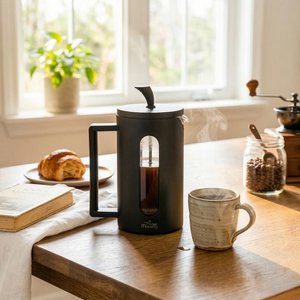 Elke ochtend Franse koffiepers 20 Oz espressotheemaker met drievoudige filters