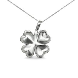 Pendentifs Four Leaf - Argenté et Cristal