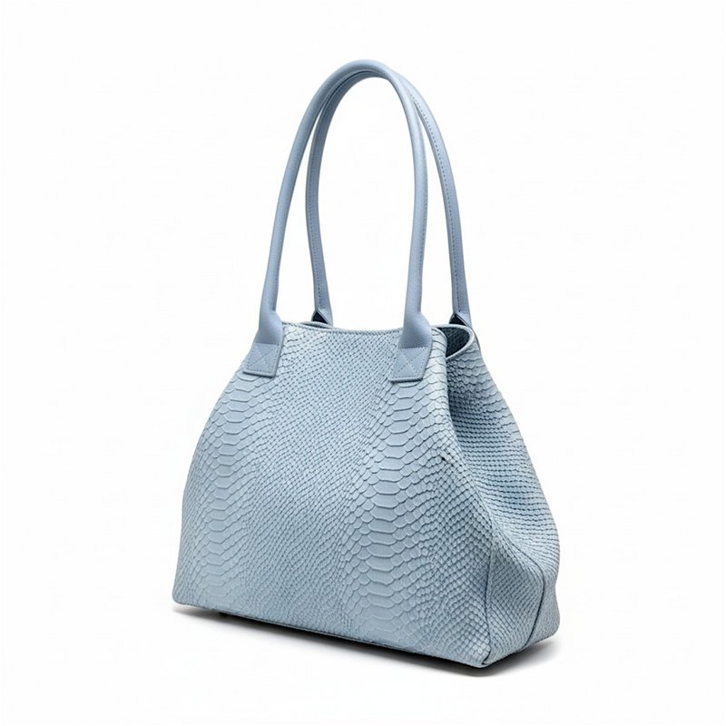 Sac cuir LOLA - Blue Sky - Made in Italy