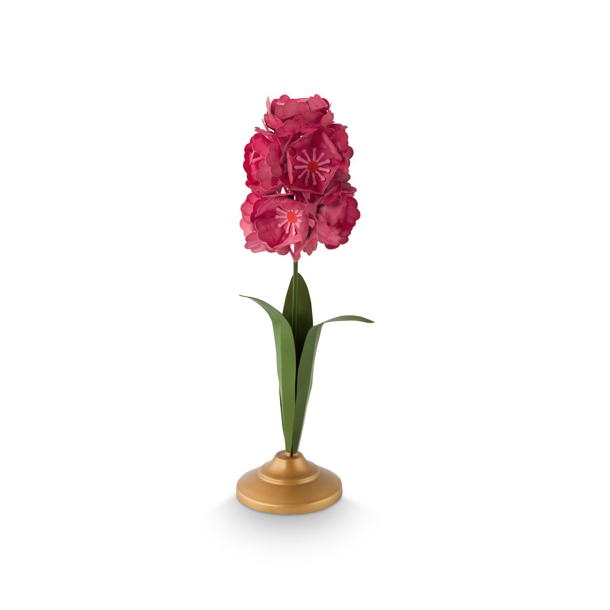 Candle Holder Metal Flower Pink 31.5cm