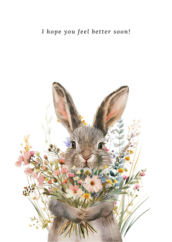 Eco kaart - Feeling better bunny