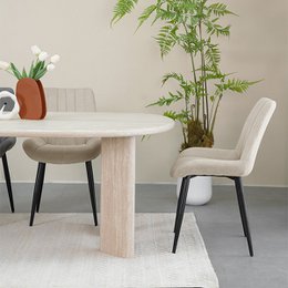 Silla de comedor Jarvis [juego de 2] [tela de lino]