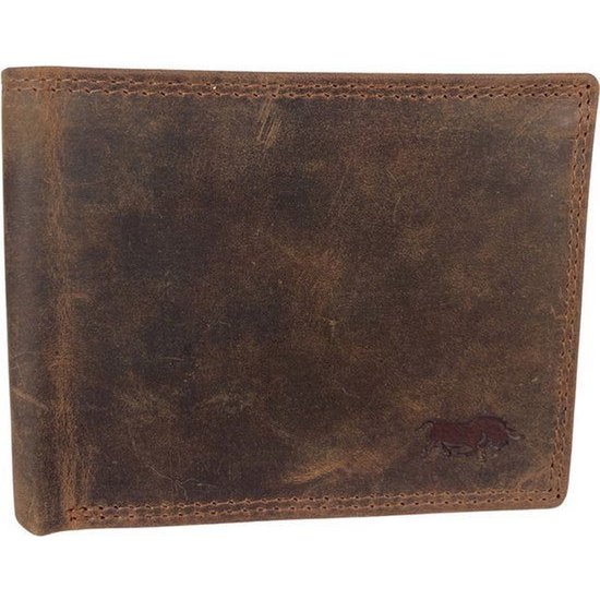 Portefeuille masculin cognac rfid anti-skim