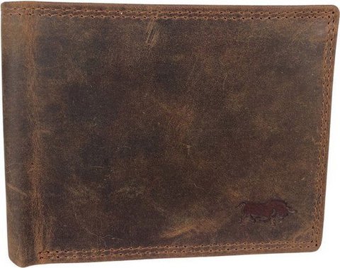 Heren portemonnee cognac rfid anti skim