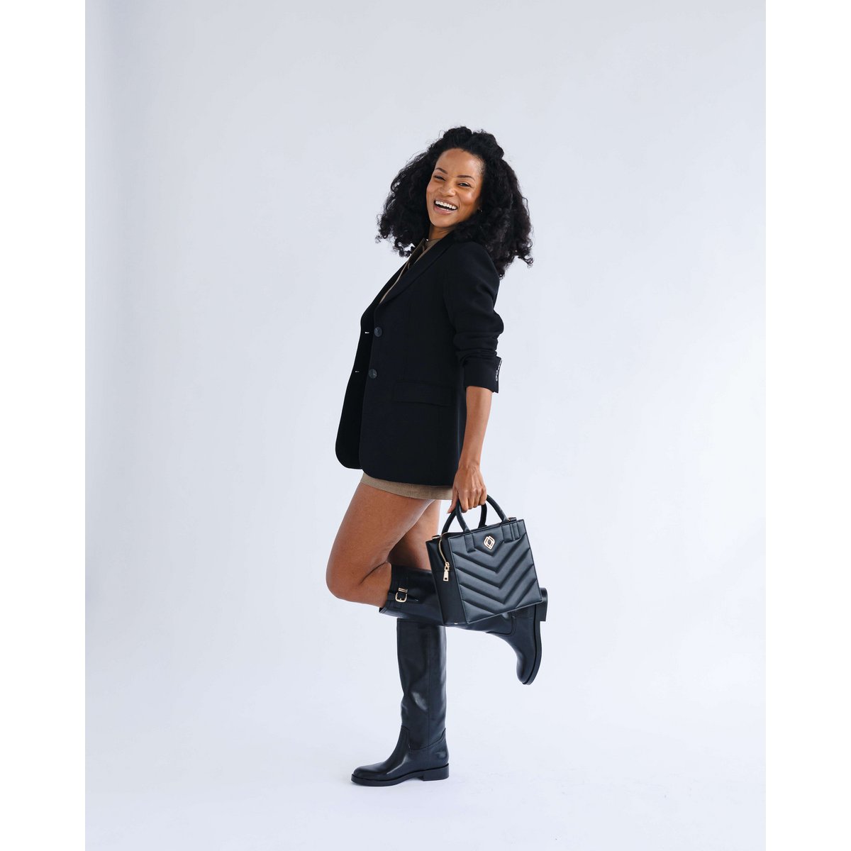 Boxbag Icon Corn Leather Black