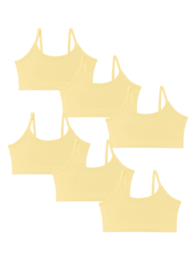 Organic Cotton Girls Bustier Pack of 6