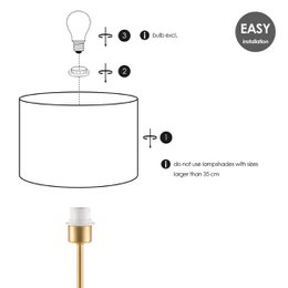 Base per lampada da tavolo Home Sweet Home Singola 10/10/36,5 cm - Ottone