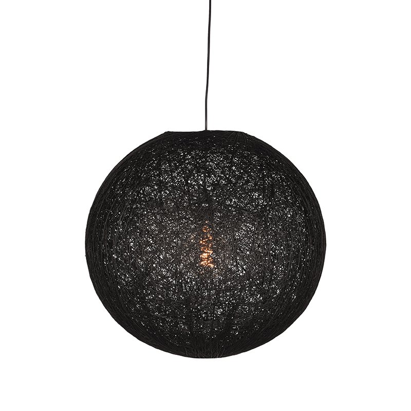 Hazer Twist pendant lamp - Black - Linen - L 45 x 45 x 45 cm