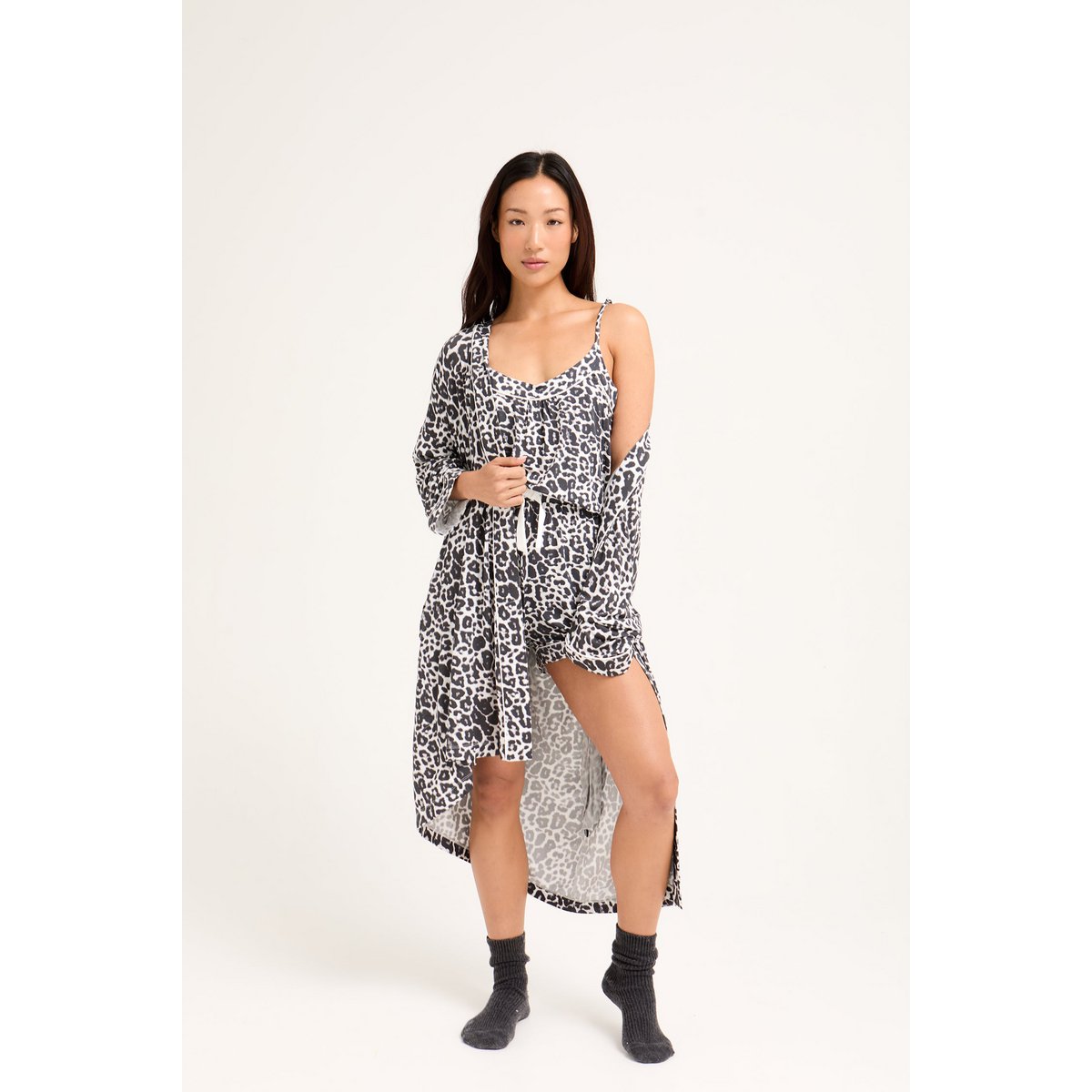 Bamboo Cami Short Pyjama Set in Luxe Leopard
